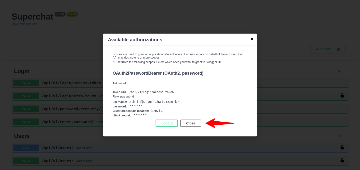 Interactive - Close auth window