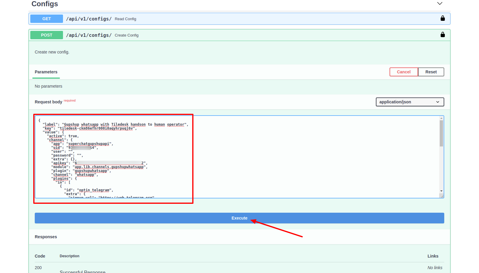 Interactive - Create config
