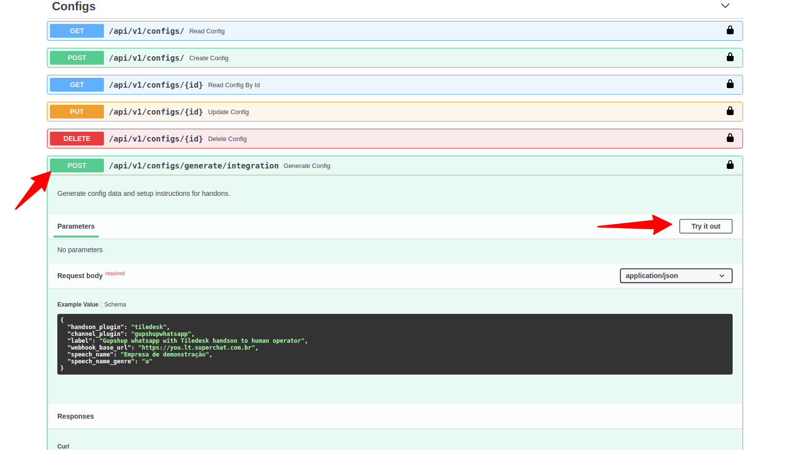 Interactive - Go to endpoint