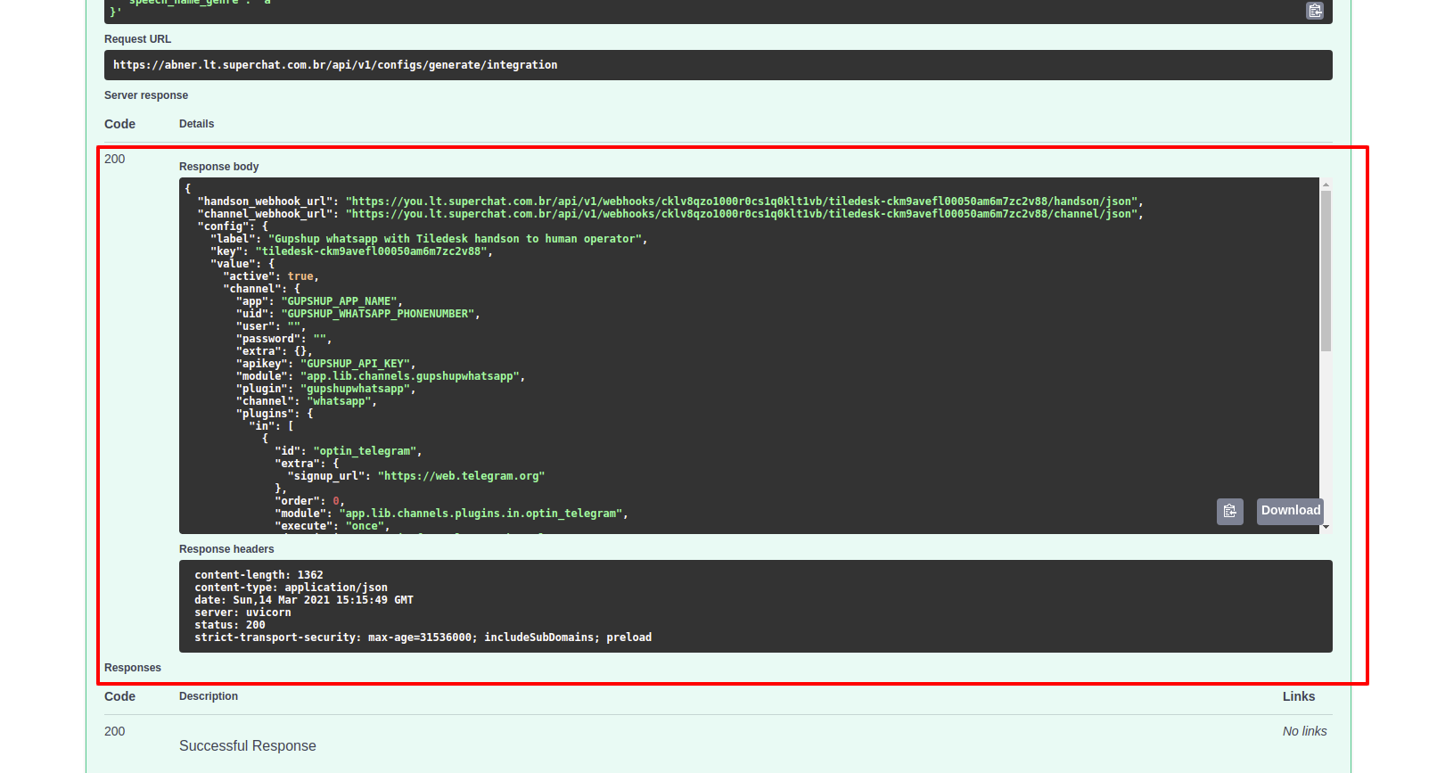 Interactive - Create user result