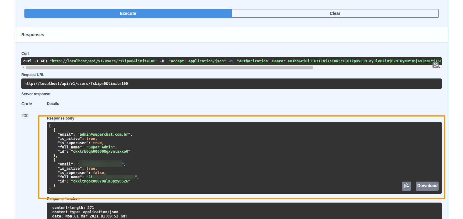 Interactive - Get all users endpoint