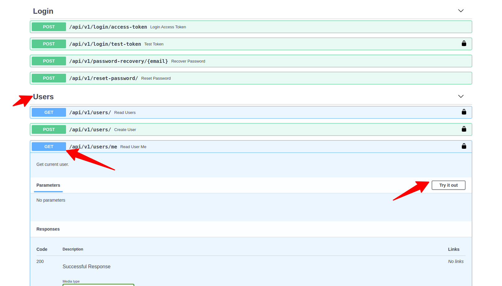 Interactive - Get all users endpoint