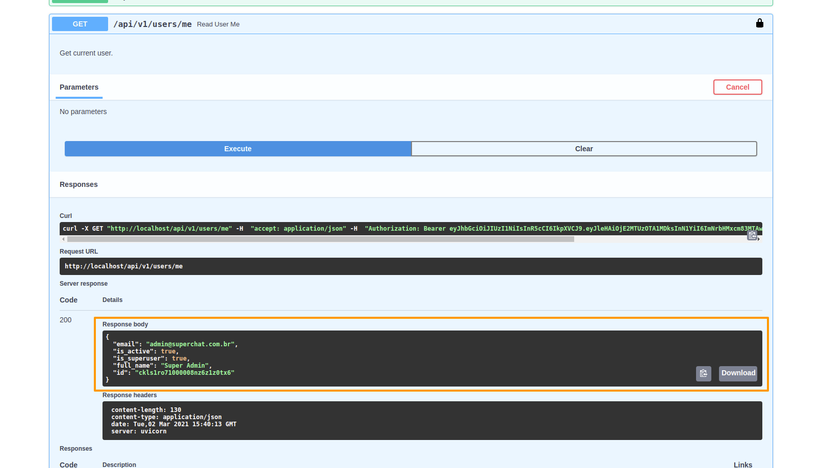 Interactive - Get all users endpoint